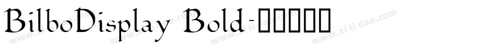 BilboDisplay Bold字体转换